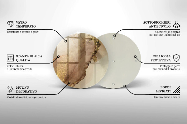 De vidrio templado Abstracción de oro