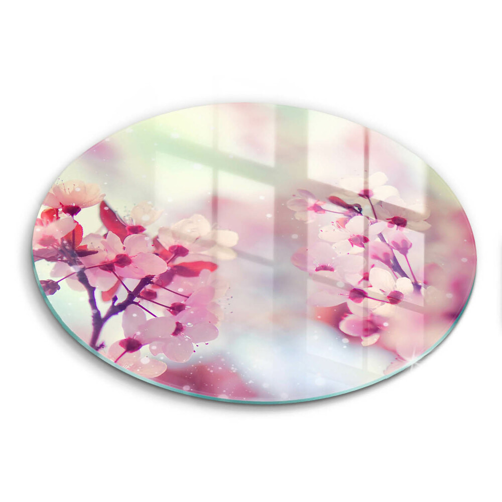 De vidrio templado Flores rosadas de primavera