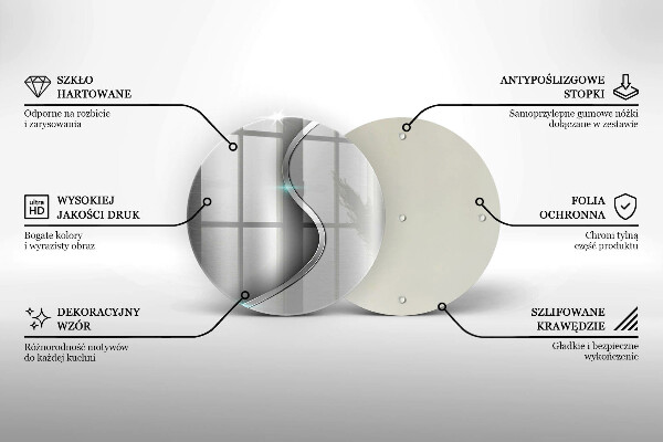De vidrio templado Metal plateado abstracto