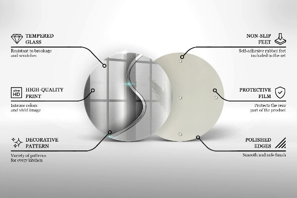De vidrio templado Metal plateado abstracto