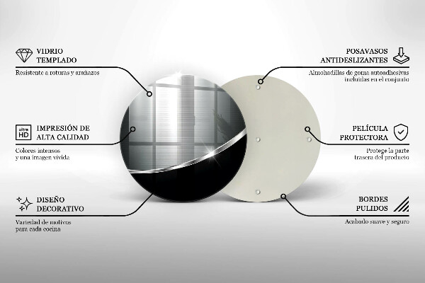 De vidrio templado Abstracción con metal