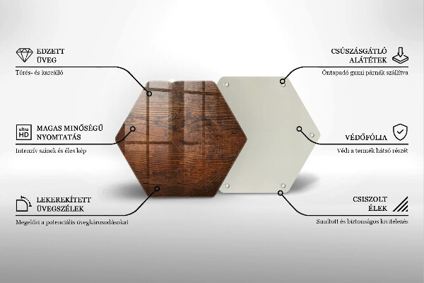 Tabla de cortar de vidrio Tablero de madera oscura