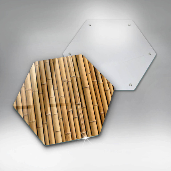 Tabla de cortar de vidrio Naturaleza boho bambú