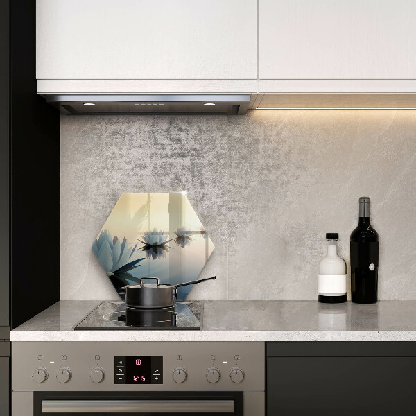 Tabla de cortar de vidrio Flores de lirio en el agua