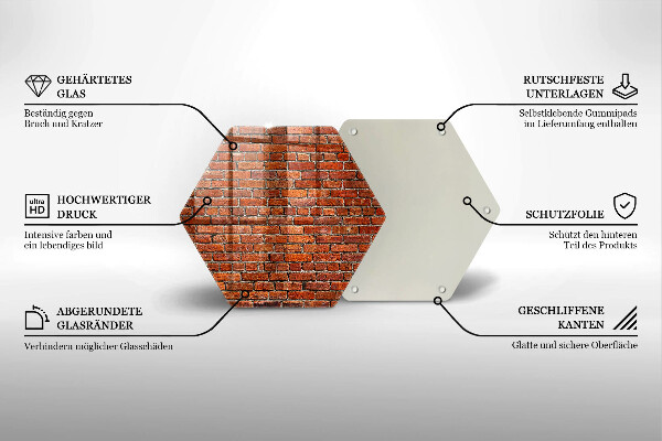 Tabla de cortar de vidrio Muro de pared de ladrillo