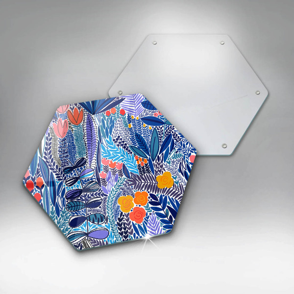 Tabla de cortar de vidrio Prado pintado