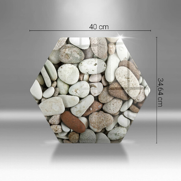 Tabla de cortar de vidrio Fondo de piedras pequeñas