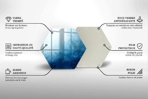 Tabla de cortar de vidrio Fondo abstracto