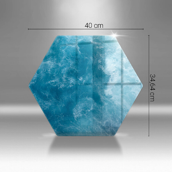 Tabla de cortar de vidrio Agua azul