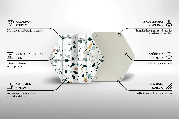 Tabla de cortar de vidrio Gres claro
