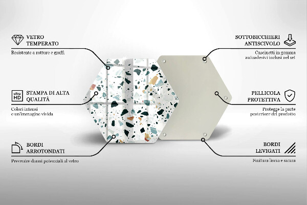 Tabla de cortar de vidrio Gres claro