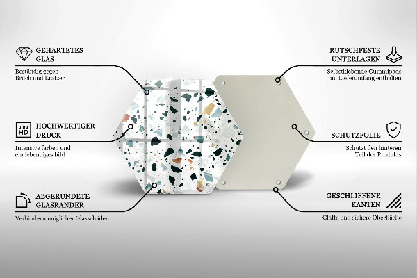 Tabla de cortar de vidrio Gres claro
