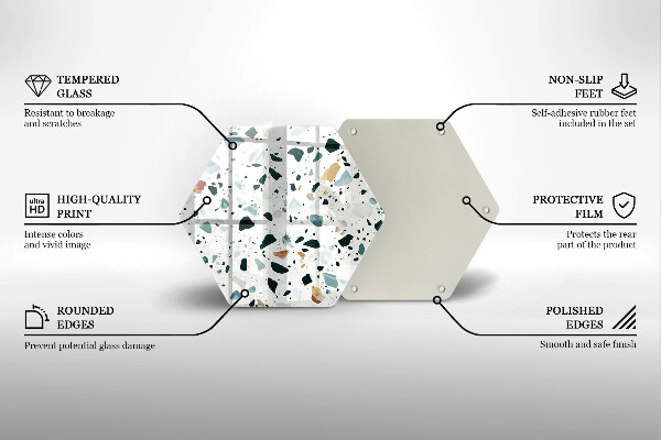 Tabla de cortar de vidrio Gres claro