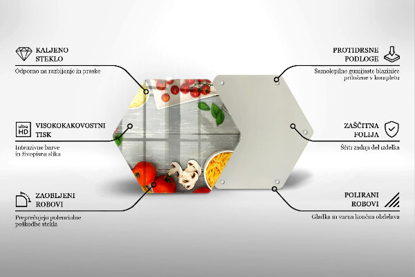 Tabla de cortar de vidrio Comida de cocina