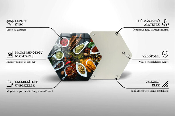 Tabla de cortar de vidrio Especias de cocina