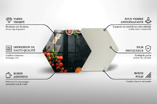 Tabla de cortar de vidrio Tomates cherry