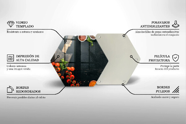 Tabla de cortar de vidrio Tomates cherry