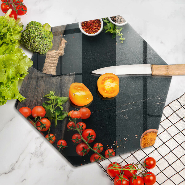 Tabla de cortar de vidrio Tomates cherry