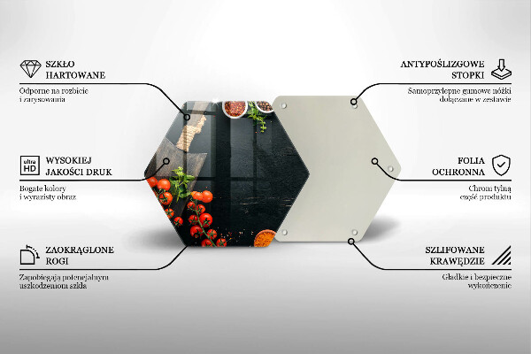 Tabla de cortar de vidrio Tomates cherry