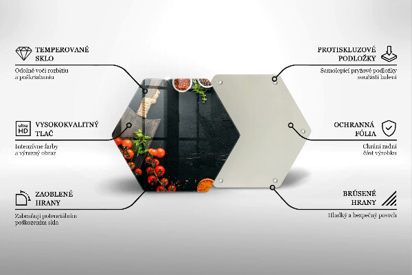 Tabla de cortar de vidrio Tomates cherry