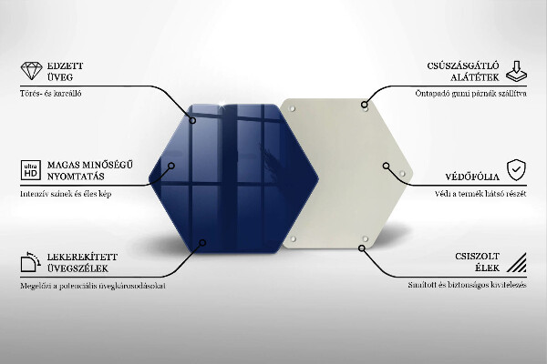 Tabla de cortar de vidrio Color azul