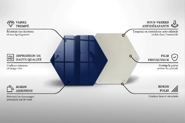 Tabla de cortar de vidrio Color azul