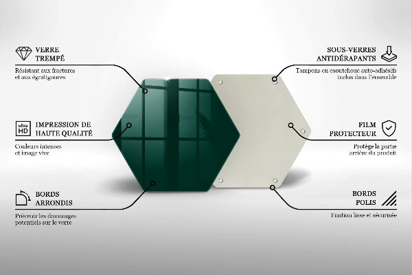 Tabla de cortar de vidrio Color verde