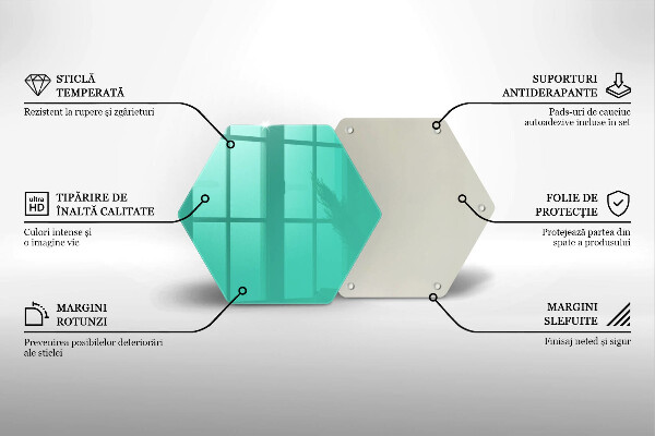 Tabla de cortar de vidrio Color verde