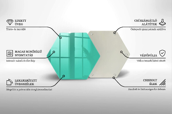 Tabla de cortar de vidrio Color verde