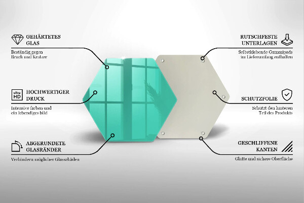 Tabla de cortar de vidrio Color verde