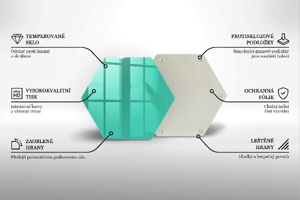 Tabla de cortar de vidrio Color verde