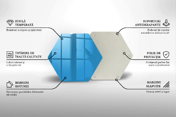 Tabla de cortar de vidrio Color azul