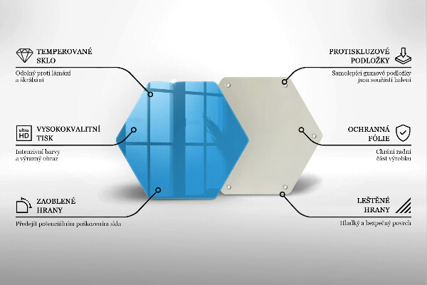Tabla de cortar de vidrio Color azul