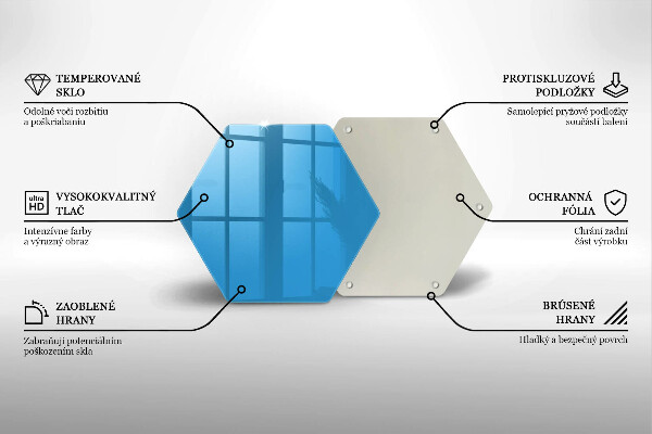 Tabla de cortar de vidrio Color azul