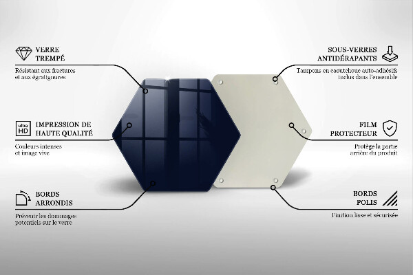 Tabla de cortar de vidrio Azul marino