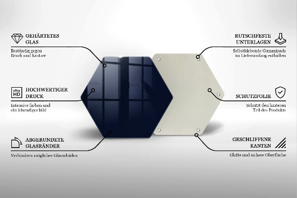 Tabla de cortar de vidrio Azul marino