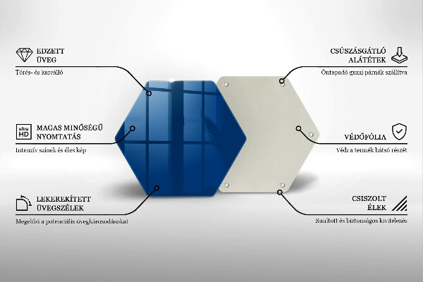 Tabla de cortar de vidrio Color azul