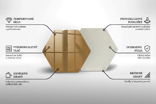 Tabla de cortar de vidrio Color beige