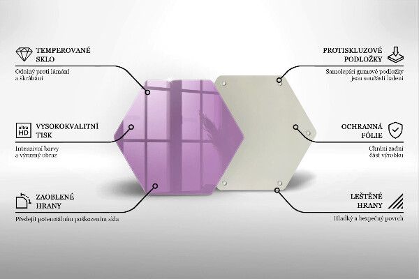 Tabla de cortar de vidrio Color violeta