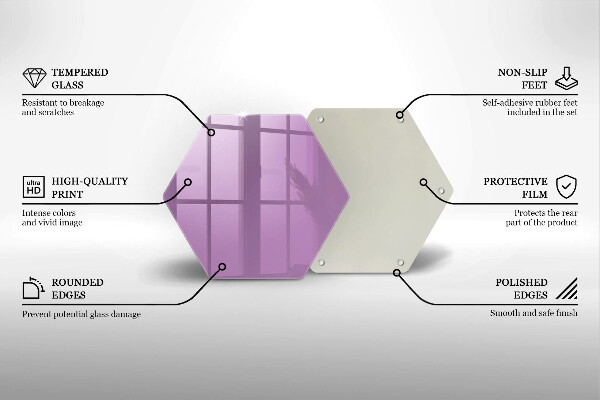 Tabla de cortar de vidrio Color violeta