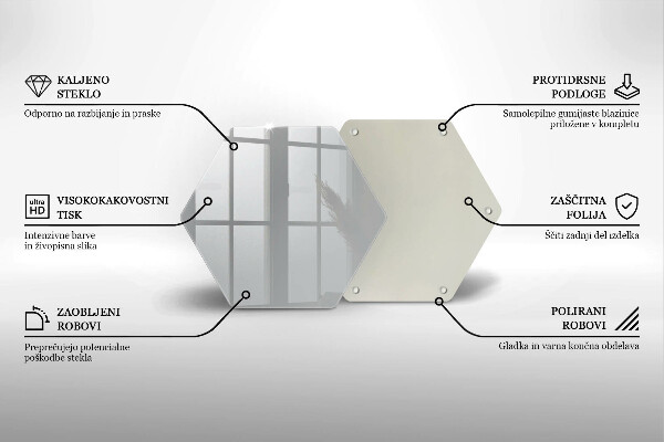 Tabla de cortar de vidrio Color gris