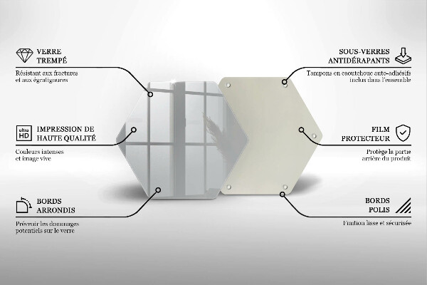 Tabla de cortar de vidrio Color gris