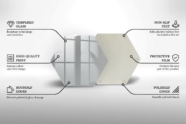 Tabla de cortar de vidrio Color gris