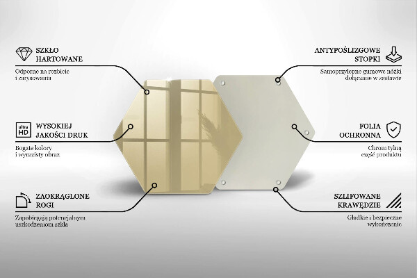 Tabla de cortar de vidrio Color beige