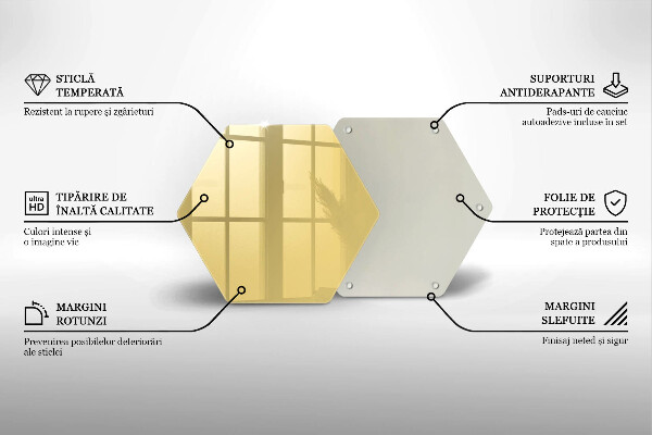 Tabla de cortar de vidrio Amarillo