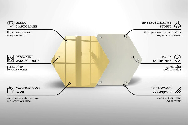 Tabla de cortar de vidrio Amarillo