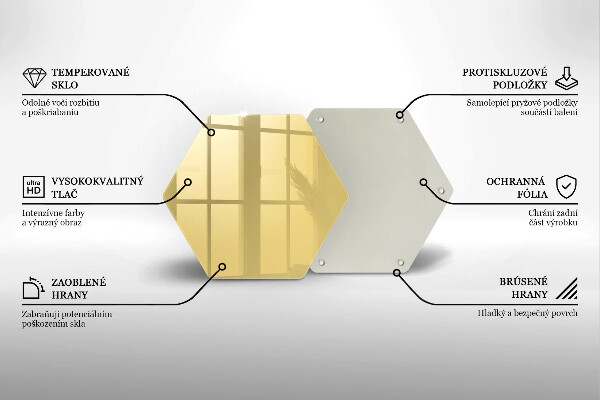 Tabla de cortar de vidrio Amarillo