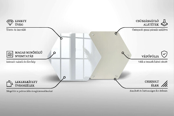 Tabla de cortar de vidrio El color blanco
