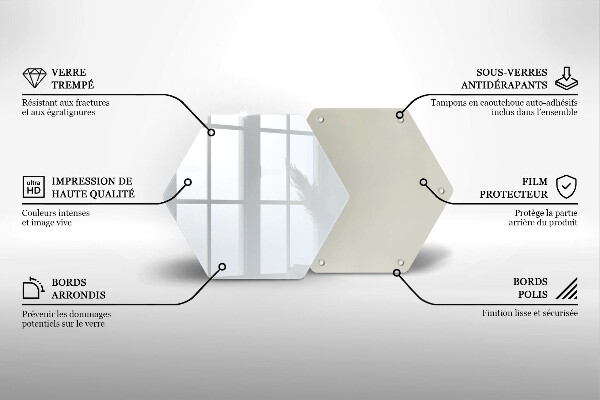 Tabla de cortar de vidrio El color blanco