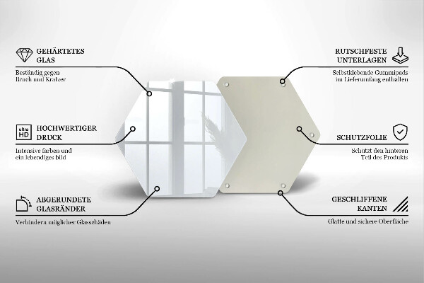 Tabla de cortar de vidrio El color blanco